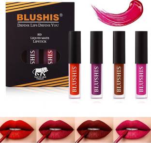 BLUSHIS Super Stay Sensational Liquid Lipsticks Combo Pack of 4 pc