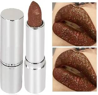EVERERIN Diamond Shimmer Glitter & MATTIE BROWN LIPSTICK 02