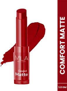MILA BEAUTÉ Comfort Matte Lipstick | Highly Pigmented & Matte Finish Long lasting Lipstick