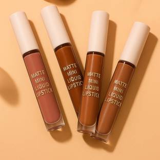 BR Belle Rosa Nude Matte Liquid Lipstick Set of 4 – Long Lasting & Waterproof