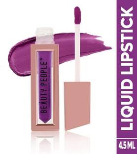 BEAUTY PEOPLE Sweet & Sassy Liquid Matte Lipstick, Violet Vibe, Longlasting, 12 Hr