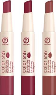 COLORS QUEEN Color Stay Long Lasting Non Transfer Creamy Matte Lipstick Combo Pack of 3
