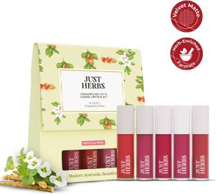 Just Herbs Enriched Liquid Lipstick Kit Set Of 5 Brights