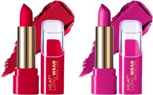 MILAP LONG WEAR Matte Lipstick, Highly Pigmented Lipsticks for Women Pack of 2