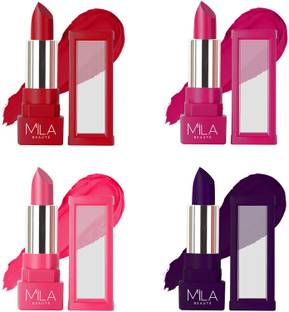 mila beaute Matte Lipstick Combo Set | Highly Pigmented & Lightweight Formula | Matte Finish