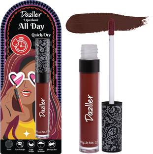 Dazller All Day Lipcolour, Ultra Intense Matte,Smudge-Proof, Lightweight,Up to 8Hrs Stay