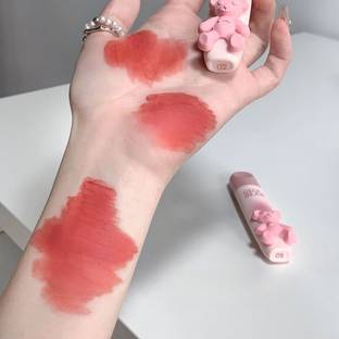 DAIMANPU 6-Color Gege Bear Lip Gloss Set – Velvet Matte, Non-Sticky, Tender Shades