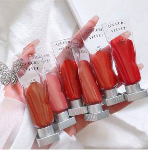 tanvi27 Velvet Lip Glaze Pigment Transparent Ice Cube Matte Lipstick Combo