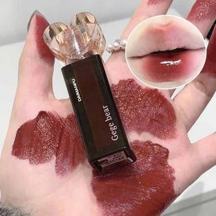 DAIMANPU GEGE BEAR Heart Lipstick, Low Saturation Lip Gloss, Hydrating & Shiny Finish