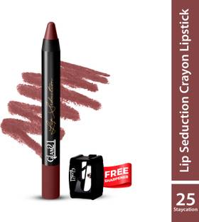 Glam21 Lip Seduction Non-Transfer Crayon Lipstick | Longlasting Creamy Matte Formula