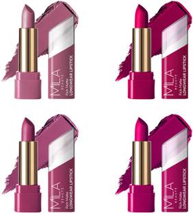 MILA BEAUTÉ Matte Longwear Lipstick Combo For Woman|Up To 8 Hrs Stay|Enriched With Vitamin E