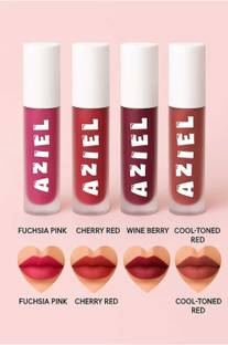 Aziel Shades of Red – Mini Lipstick Combo – Matte Formula – 4 Colors