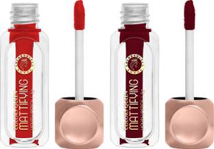 COLORS QUEEN Mattifying Long Lasting Non Transfer Liquid Matte Lipstick Combo Pack of 2