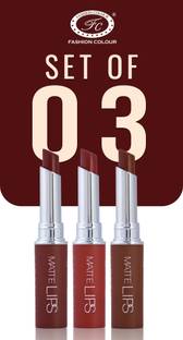 FASHION COLOUR Gersy Girl Matte Lips 6g Brown Shades Lipsticks | Smudge-Proof, Highly Pigmented