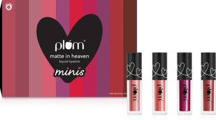 Plum Matte In Heaven Liquid Lipstick Minis | Set Of 4 | Non-Drying | Smudge-Proof