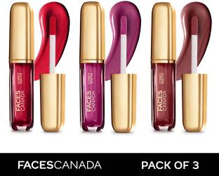 FACES CANADA Comfy Matte Liquid Lipstick | Pack of 3