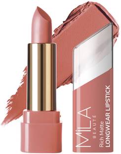 MILA BEAUTÉ Rich Matte Longwear Lipstick For Woman|Up To 8 Hrs Stay|Enriched With Vitamin E|