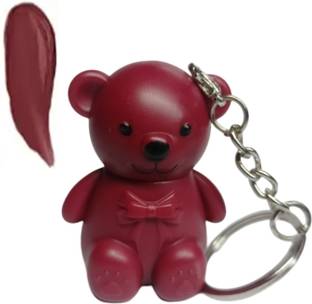 WECHARMERZ 2in1 Teddy Bear Keychain Lipstick Matte Waterproof Long Lasting