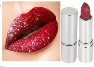 Arcanuy NEW MATTE Metallic MAROON Glitter Lipstick For Lips