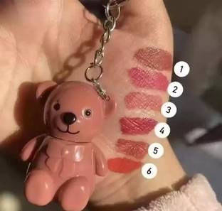 Adhiraj Teddy Lip Gloss, Key Chain Tint For Dry And Chapped Lips Hydrating Lip Gloss