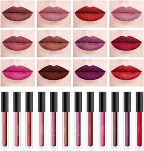 Kiss Beauty Women Liquid matte lipstick - Red edition Pack of 12