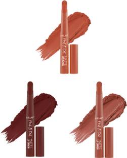 MILAP Pout It Out Lip Crayon Long lasting wear|With Jojoba & Avocado Oil|3 pc|10,14,15