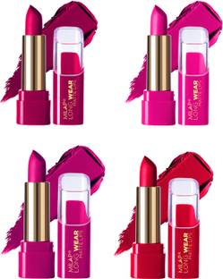 MILAP Long Wear Waterproof Matte Lipstick Smudge Proof Lipstick Combo Set of 4