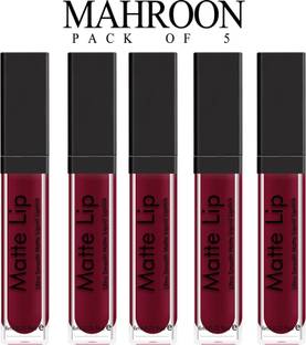 POMORA Matte Liquid Mini Lipstick Combo| Pack of 5 Lipsticks For Women