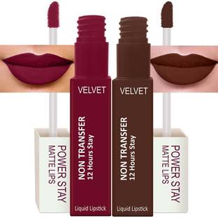 Perpaa Power Stay Liquid Matte Lipstick - Waterproof combo of 2 (Upto12 Hrs Stay)