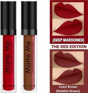BLUSHIS Non Transfer Waterproof Longlast Liquid Beauty Lipstick Combo Pack Of 2