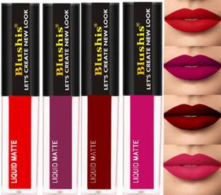 GROOVS Lipstick Combo Pack Of 4 Red ,Purple Maroon and Magenta Colour Shade