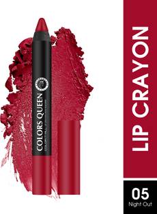 COLORS QUEEN Color It All Lightweight, Long Lasting Non Transfer Matte Crayon Lipstick