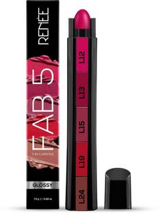 Renee FAB 5 Glossy 5 in 1 Lipstick - Five Shades In One Stick - Smooth Glossy Finish