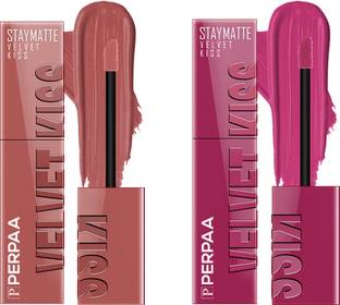 Perpaa Velvet Kiss Combo Pack 2 – Long-Lasting Waterproof Matte Lipstick | 12-Hour Stay