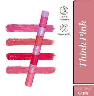 GushBeauty SuperStack: 4-In-1 Matte Liquid Lipstick | Waterproof | Palak Tiwari Collection
