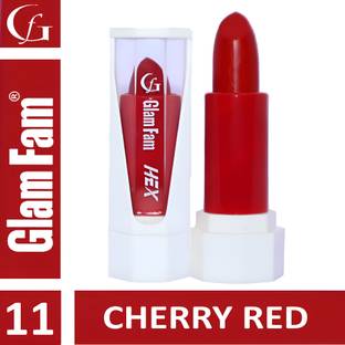 Glam Fam Hex Lipstick in shade of Cherry Red ,Matte , Long Lasting With Smudge Proof