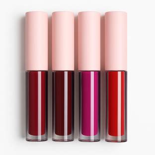 LIPOXIE Matte Finish Red Lipstick Set – Mini Format – Full Coverage