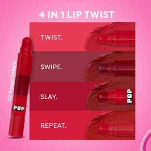 SUGAR POP 4 in 1 Lip Twist 02 Rouge Delight - Cinnabar, Currant, Firebrick, Sorbet