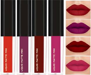 NYN HUDA Insta Beauty WaterProof Non Transfer Liquid Matte Lipstick Combo Pack Set of 4