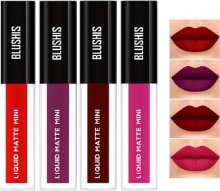 BLUSHIS Sensational The Red Edition Liquid Lipsticks Combo set 4 pc
