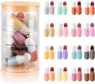 House Of Huda 100% Natural Capsule Matte Mini Lipstick Set of 16 for Women