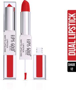 ELPIS GOLD 24 Hr Matte 2 in 1 Non Transfer Lip Gloss & Lipstick