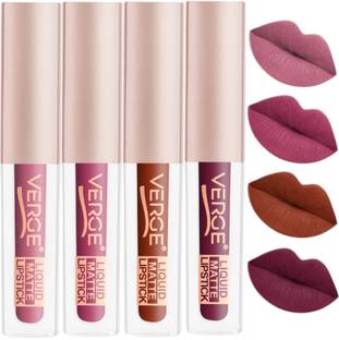 VERGE LIP SHOTS LONG WEAR NON TRANSFER WATERPROOF LIQUID LIPCOLOR (PACK OF 4)