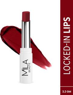 mila beaute Locked In Lips Lipstick Transfer Proof with Velvety Texture Lightweight