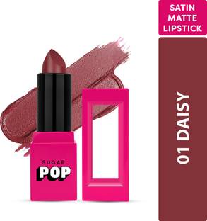 SUGAR POP Satin Matte Lipstick 01 Daisy - Long-wearing | Full Coverage