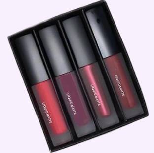 Sarbeau 4 Shades Professional Red Lipstick 4in1 Red Edition Liquid Matte_C_196