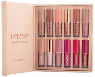 Love Nature Huda Professional Handaiyan 12 Color Matte Liquid Lipstick Set Long-Lasting Smudge Proof