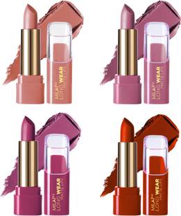 MILAP Long Wear Waterproof Matte Lipstick Smudge Proof Lipstick Combo Set of 4