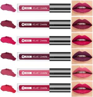 NOY Matte Lipstick Combo Pack Of 6 For Girls All Day Wear Waterproof Smudge-Free