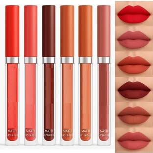 yim~mi Matte Liquid Lipstick Set, 6 Pieces, Red Shades Collection